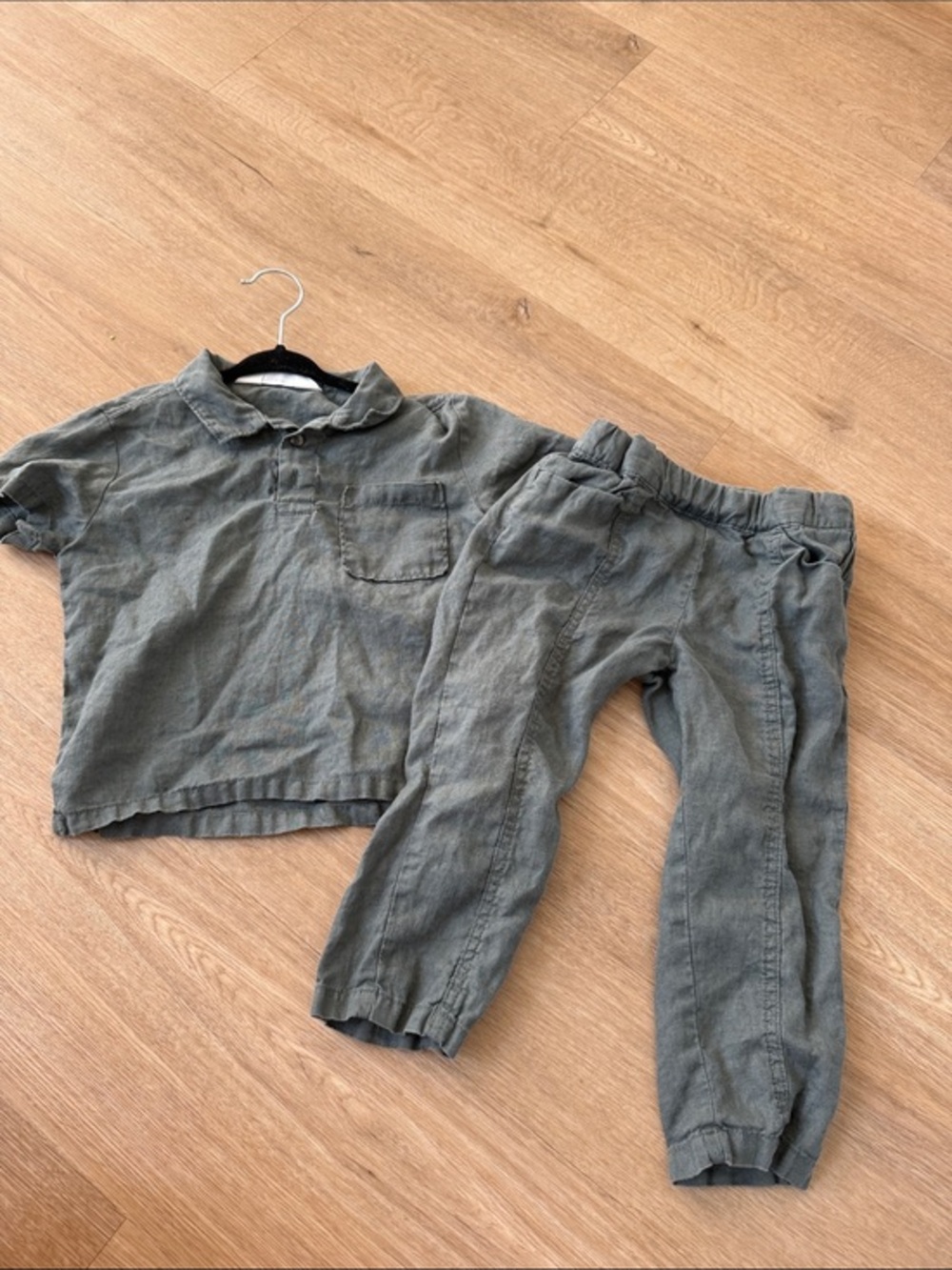 Kids linen Jogger Pants and  Top Set